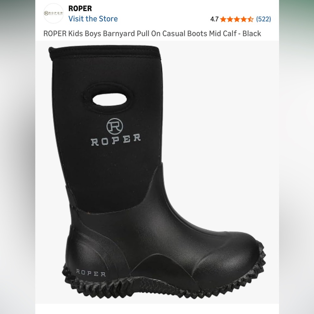 Little Kids Roper Barnyard Muck Waterproof Boots size 13 - Picture 10 of 10